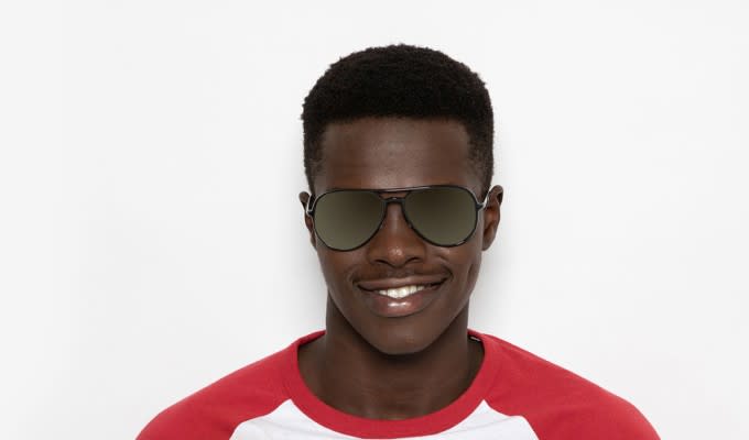 Ray Ban RB4320CH Shiny Black Gold Prescription Sunglasses