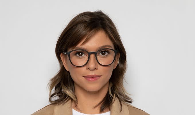 Ray Ban RX7156 Black Shiny Black Eyeglasses Includes FREE Rx Lenses