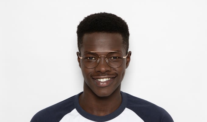 Ottoto Dimero Black/Rose Gold Eyeglasses | Includes FREE Rx Lenses