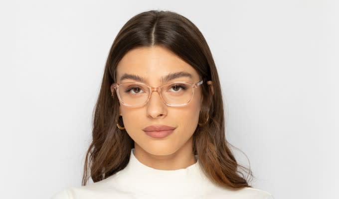 Ottoto Mattia Clear Pink/Tortoise Eyeglasses | Includes FREE
