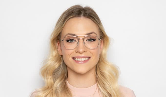 Muse X Hilary Duff Marie Silver Eyeglasses | Includes FREE Rx Lenses