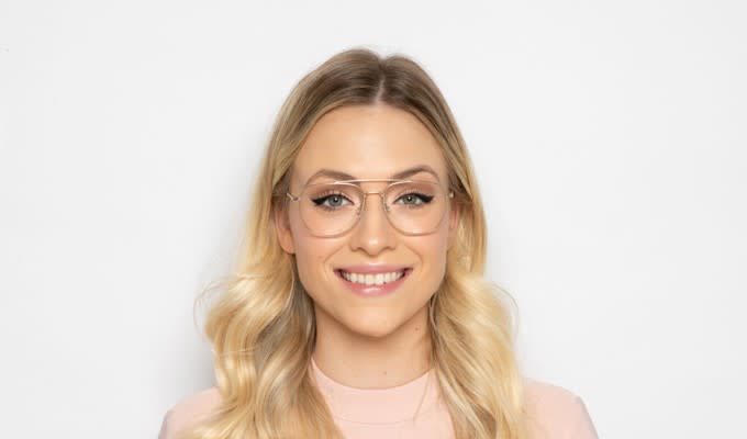 Muse X Hilary Duff Marie Gold w/Clip-on Prescription Eyeglasses