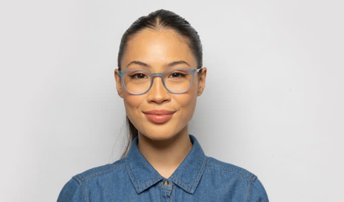 Ottoto Weston Blue/Silver Eyeglasses | Includes FREE Rx Lenses