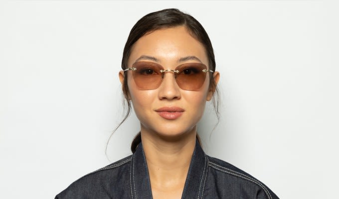 Yoji Osaka Bronze Prescription Sunglasses - 50% Off Lenses