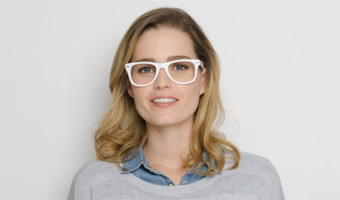 Muse M Classic Shiny White Prescription Eyeglasses