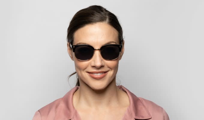 Muse Elliot Shiny Black, Gold Prescription Sunglasses - 50