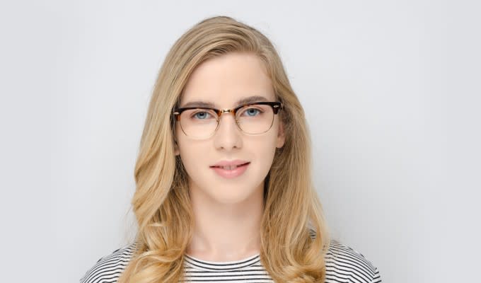 Ray Ban RX5154 Clubmaster Tortoise Gold Eyeglasses Includes FREE Rx Lenses