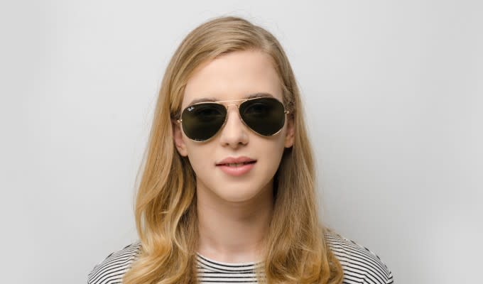 Ray Ban RB3025 Gold Prescription Sunglasses 50 Off Lenses