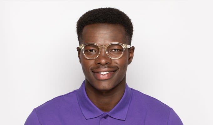 レア: Yo Oizumi リーディンググラス v2.0 Muse Merrill Clear Yellow Eyeglasses | Includes FREE Rx Lenses