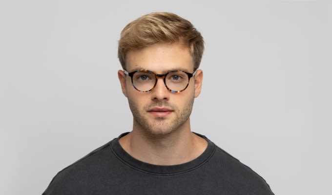 Muse M8071 Tortoise/Blue Eyeglasses | Includes FREE Rx Lenses