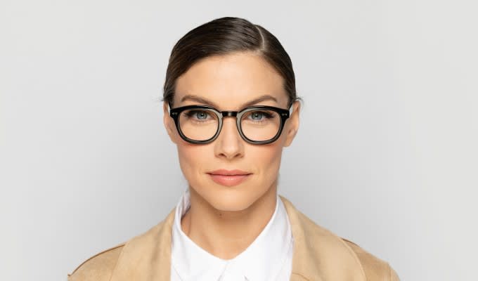 Muse Mitchum Shiny Black Eyeglasses | Includes FREE Rx Lenses