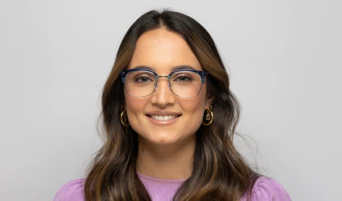 Muse Elliot Blue/Clear/Silver Eyeglasses | Includes FREE Rx Lenses