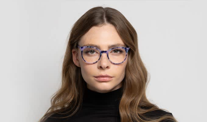 Amelia E. Veronique Purple/Tortoise/Multicolor Eyeglasses