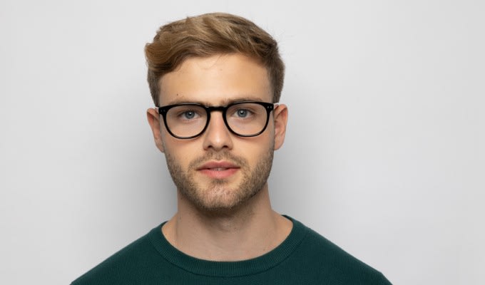 Muse Class Shiny Black Eyeglasses | Includes FREE Rx Lenses