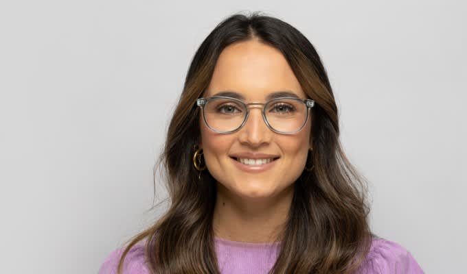 Muse Class Clear/Blue Eyeglasses | Includes FREE Rx Lenses