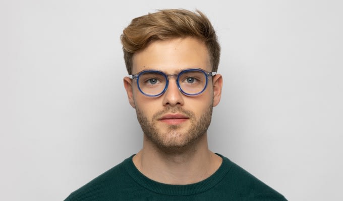 Muse Apex Blue/Clear Eyeglasses | Includes FREE Rx Lenses