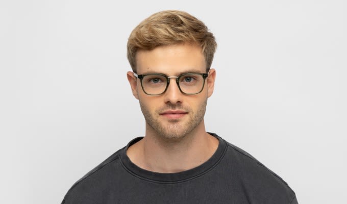 Ottoto Moralo Green/Clear/Tortoise Eyeglasses | Includes FREE Rx