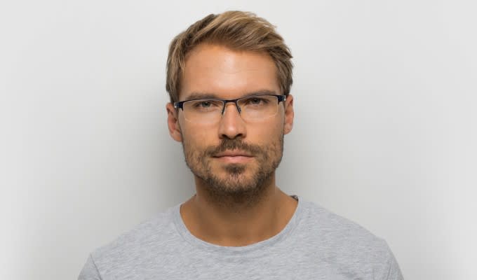 Ottoto Leo Black/Blue Eyeglasses | Includes FREE Rx Lenses