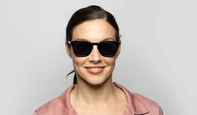 Muse Gazette Shiny Black Prescription Sunglasses - 50% Off Lenses