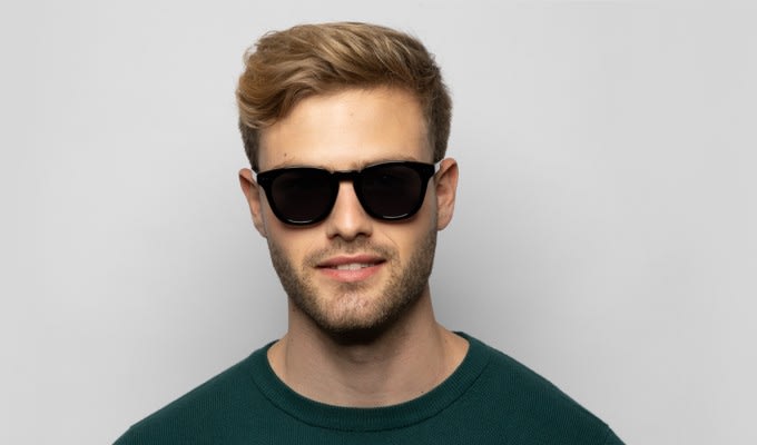Muse Matt Shiny Black Prescription Sunglasses