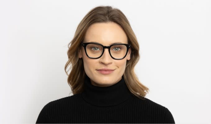 Ottoto Queensbury Shiny Black Eyeglasses | Includes FREE Rx Lenses