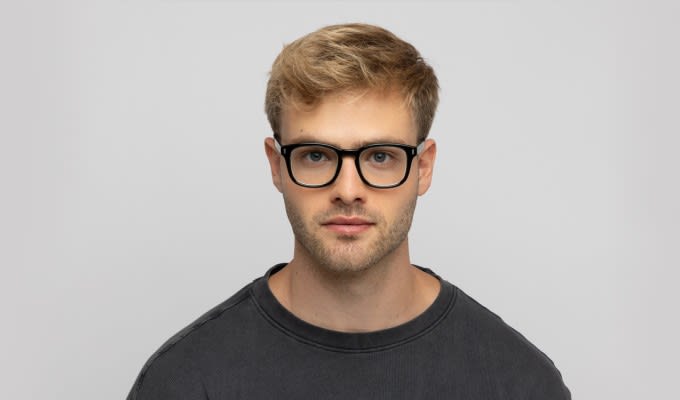 Ottoto Vauxhall Shiny Black Eyeglasses | Includes FREE Rx Lenses
