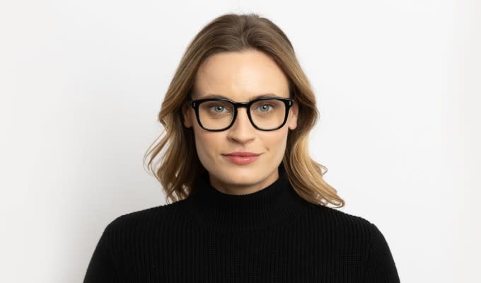 Ottoto Vauxhall Shiny Black Eyeglasses | Includes FREE Rx Lenses