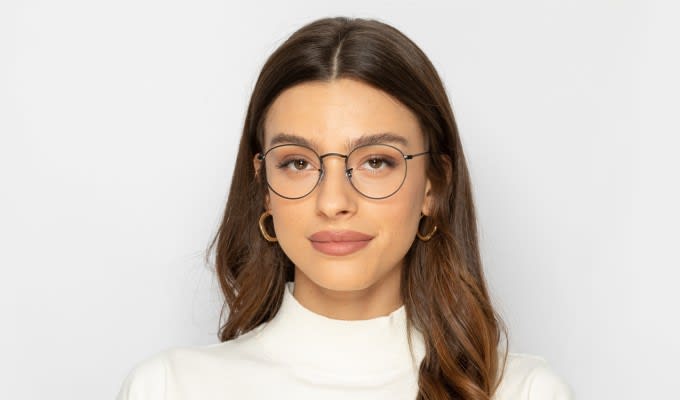 Round metal glasses ray ban top