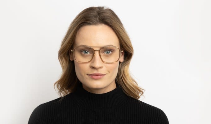 売上実績NO.1 On Muse the Rx FREE Includes | Eyeglasses Brown/Gold Double トップス