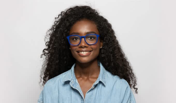 Muse Shrewd Blue Eyeglasses | Includes FREE Rx Lenses