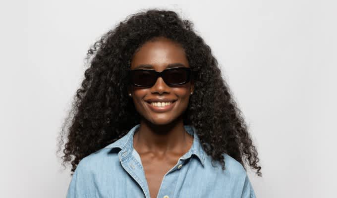Muse Gleam Shiny Black Prescription Sunglasses - 50% Off Lenses Muse Gleam Shiny Black Prescription Sunglasses - 50% Off Lenses