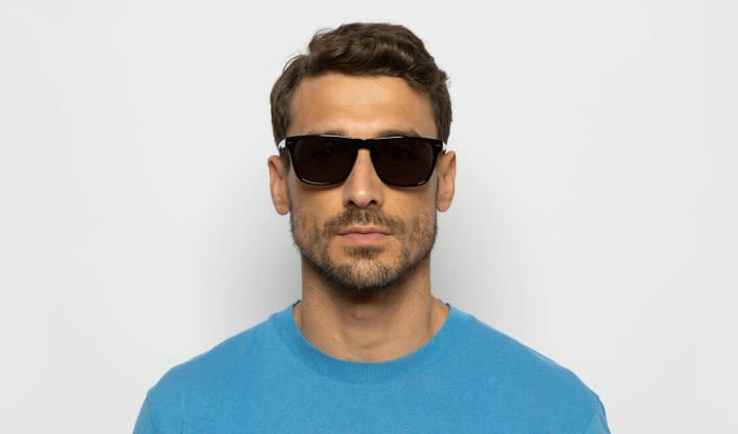 Muse Summer Shiny Black Prescription Sunglasses - 50% Off Lenses