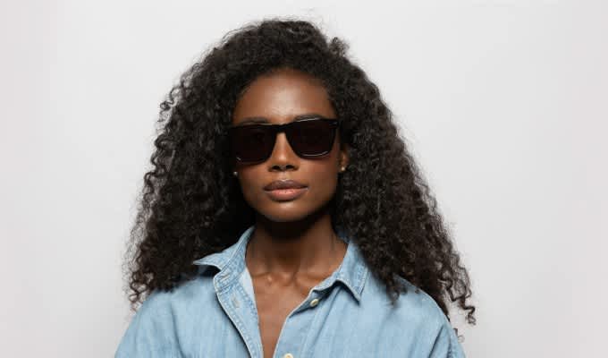 Muse Summer Shiny Black Prescription Sunglasses - 50% Off Lenses
