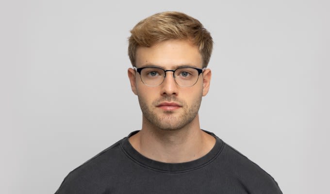 Ottoto Aodhan Blue/Silver Eyeglasses | Includes FREE Rx Lenses