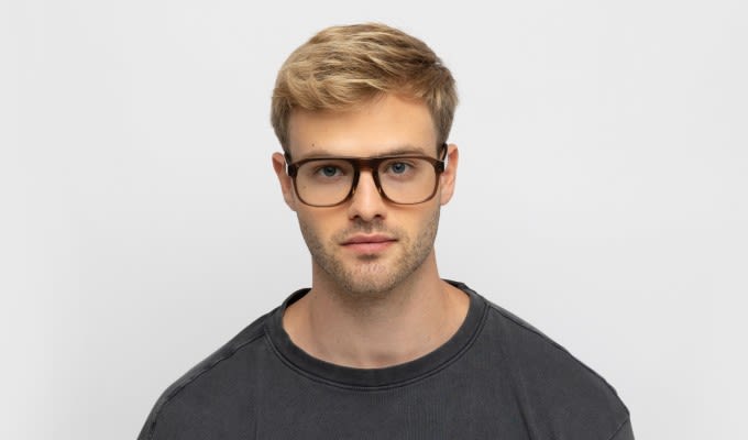 Von Miller x GlassesUSA.com Eagle Brown, Clear Prescription