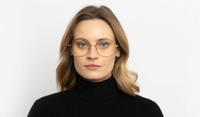 Ottoto Lorenza Gold Prescription Eyeglasses