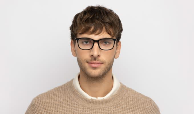 Ottoto Chiellini Shiny Black Prescription Eyeglasses