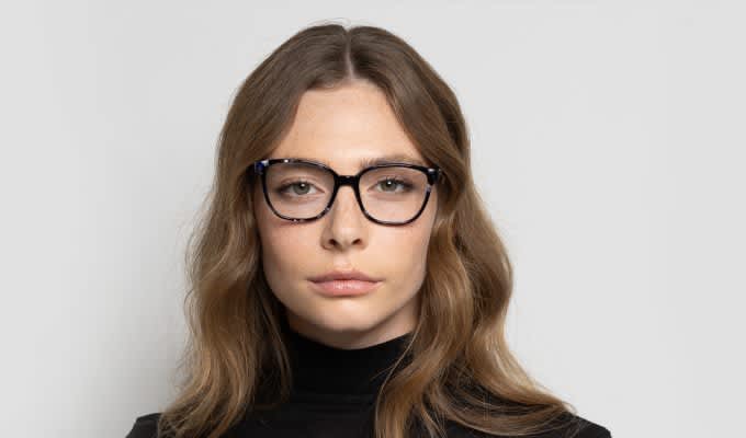 Muse Hopper Tortoise, Blue Prescription Eyeglasses