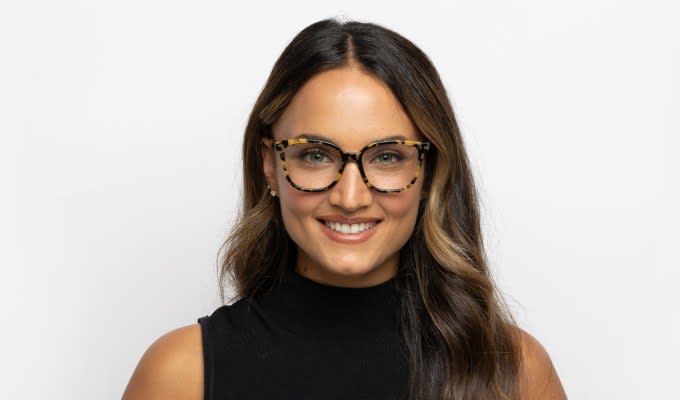 Muse Eloquence Tortoise, Yellow Prescription Eyeglasses