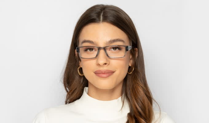 Oakley OX8046 Airdrop Gray Clear Eyeglasses Includes FREE Rx Lenses