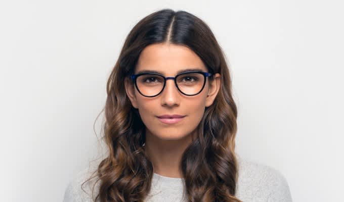 Ottoto Thelma Black/Blue Eyeglasses | Includes FREE Rx Lenses