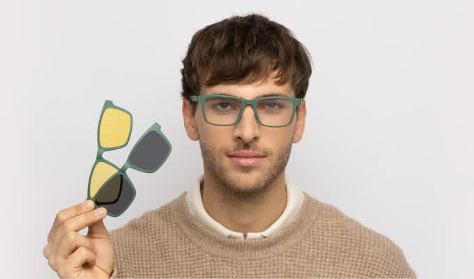 REVOLTRL Clear調光レンズ　Pistachio Revel Resolve Green w/Clip-On Prescription Eyeglasses