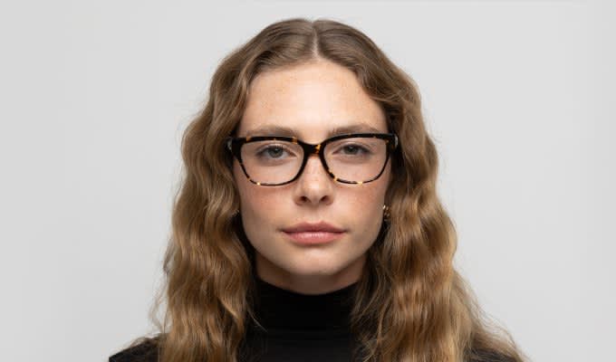 Amelia E. Halley Tortoise Prescription Eyeglasses