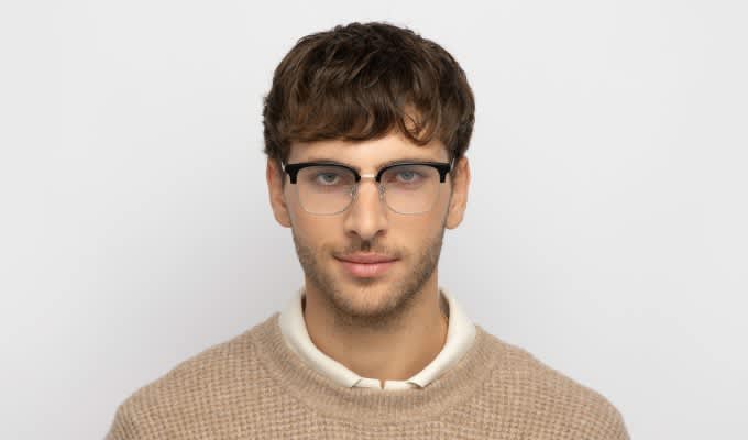 Ottoto Valtoros Black, Silver Prescription Eyeglasses