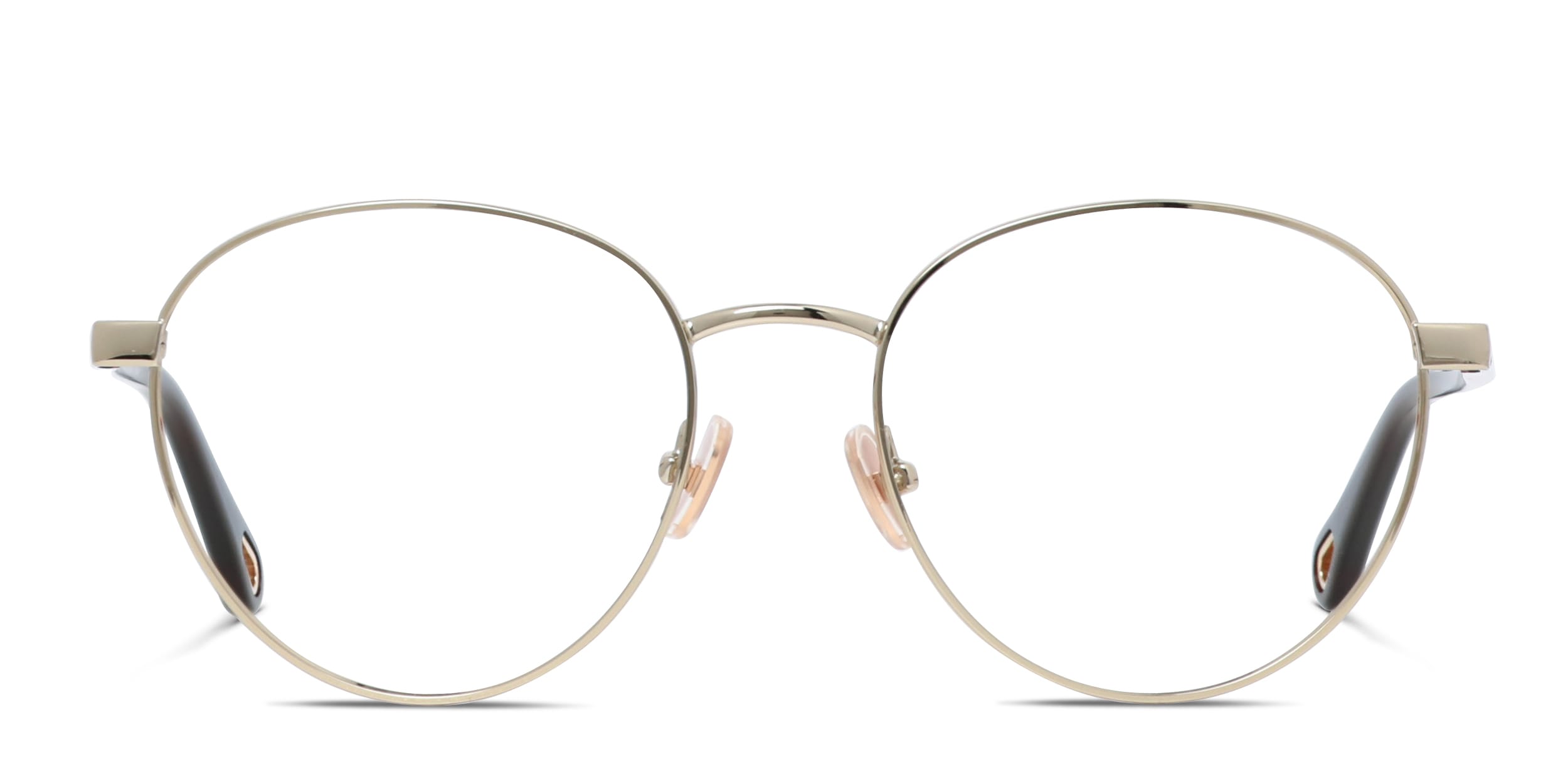Chloé CH0269O Metal-Acetate Round Frame Eyeglasses — Gold