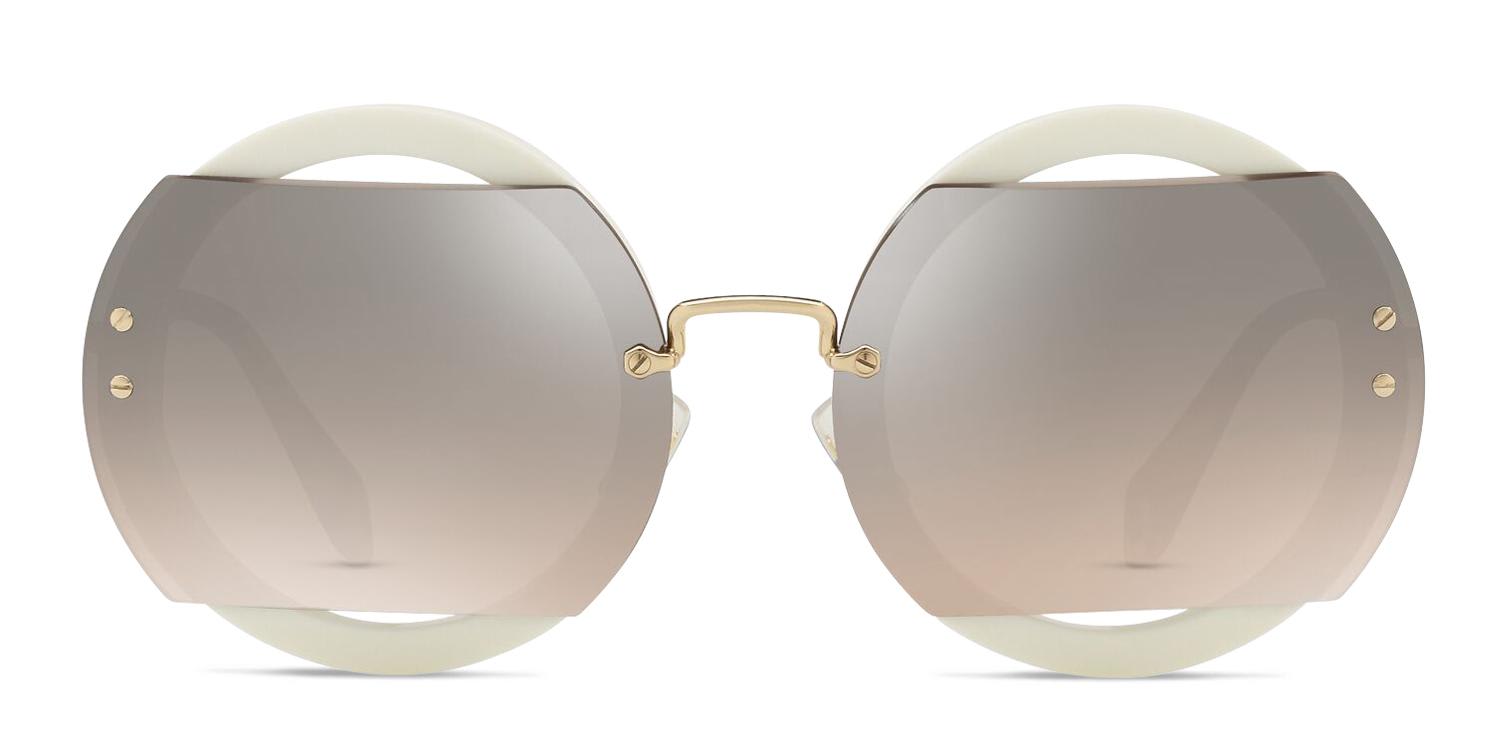 Miu Miu SMU 06SS White,Brown,Gold
