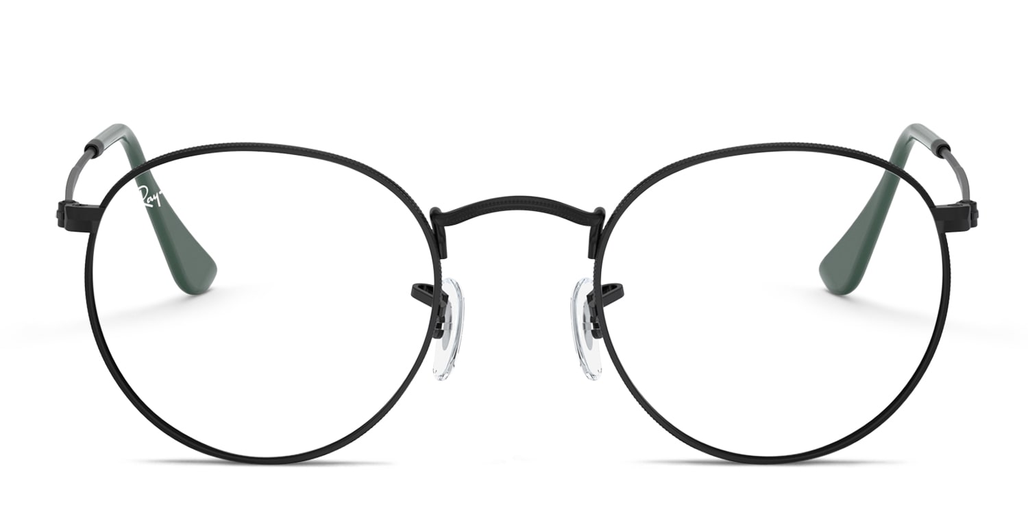 Ray-Ban RX3447V Round Metal Shiny Black