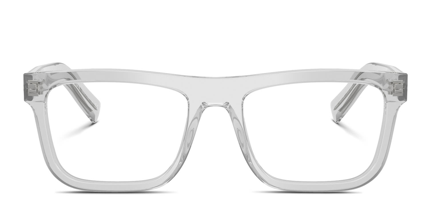 Prada PRC03V Crystal Grey Acetate Full Rim Eyeglasses — Crystal Grey