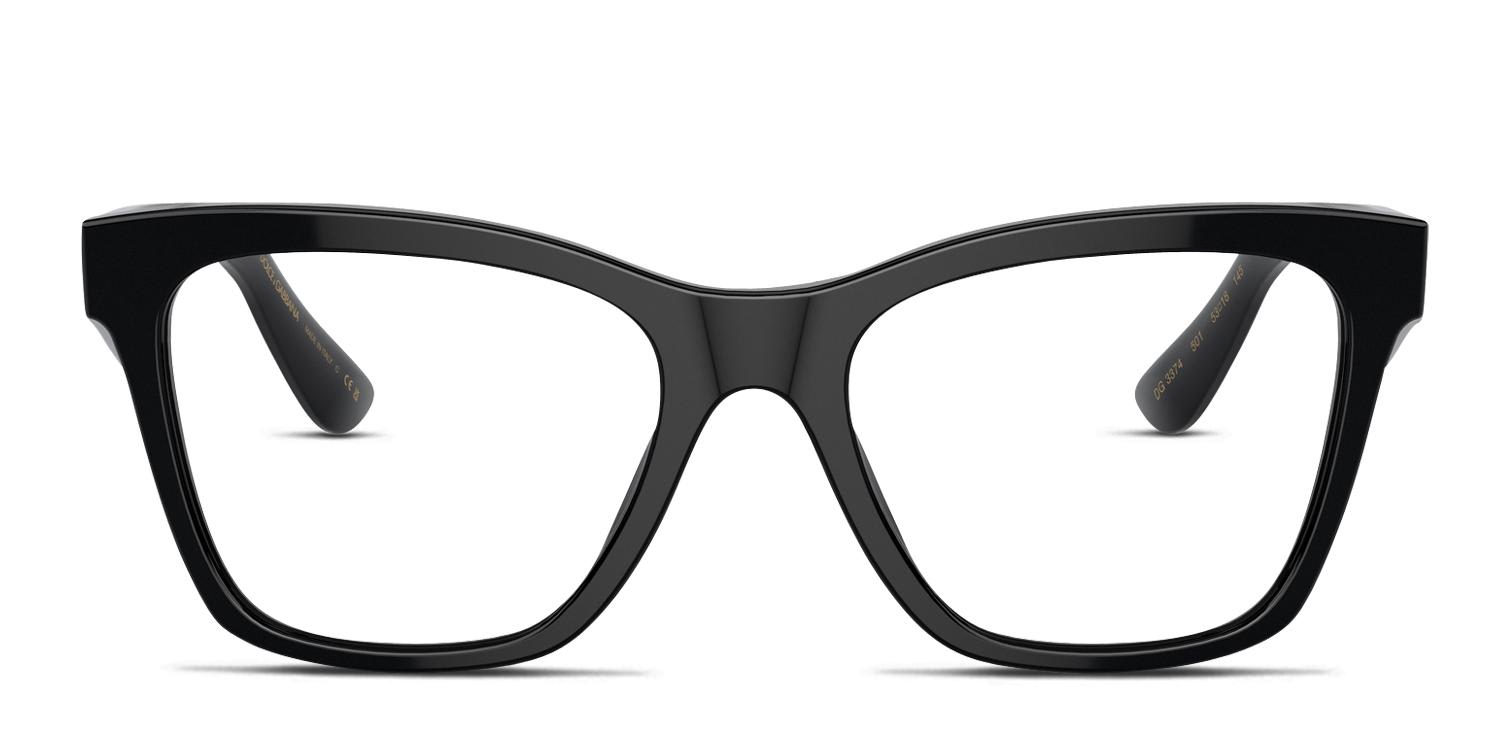 Dolce & Gabbana 0DG3374 Acetate Optical Eyeglasses — Black