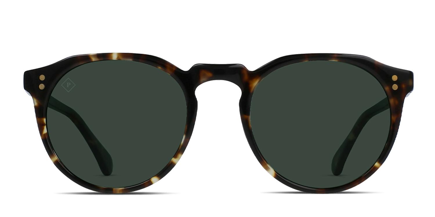 RAEN optics Remmy Polarized Sunglasses Brindle Tortoise/Green Polarized, 49 - Men's